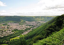 Blick auf Abertillery von Nordwesten