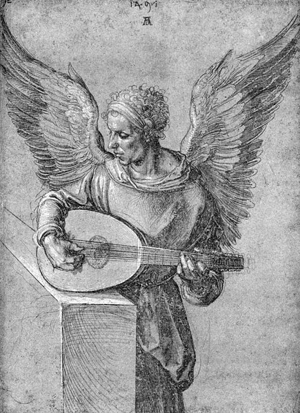 File:Albrecht Dürer - Winged Man, in Idealistic Clothing, Playing a Lute - WGA07044.jpg