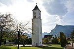 Kirchenturm der abgebrochenen Pfarrkirche St. Nikolaus