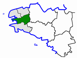 Location of Châteaulin in Finistère