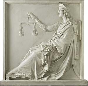 Антонио Канова. Гипсовый барельеф с изображением Справедливости (1792).