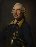 Arvid von Göben i uniform m/1756 för Dalregementet