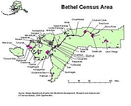 Kaart van Bethel Census Area