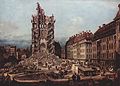 Maleri av Bernardo Bellotto, kalt Canaletto: Renoveringsarbeider i 1760-årene