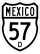 Federal Highway 57D marker