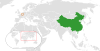 Location map for China and Luxembourg.