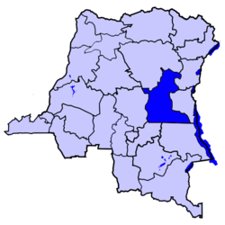 Localização de Maniema na República Democrática do Congo