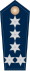 Blue epaulette with 5 silver stars