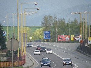 Cesta I/18 v peáži s I/59 v Ružomberku