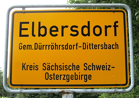 plaatsnaambord Elbersdorf