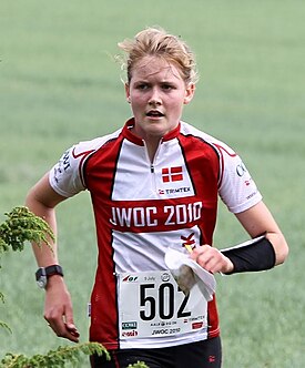 Emma Klingenberg suunnistuksen juniorien MM-kilpailuissa vuonna 2010.