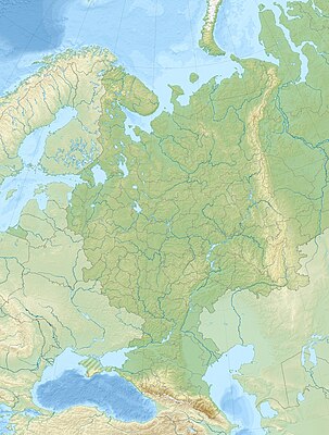 Mapa de localização/Rússia europeia