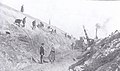 Excavatrice et prisonniers au travail, janvier 1917, ligne Puisieux Saint Gobert