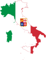 Flag map of Italy (Civil ensign)