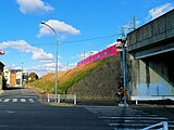 Die Straße links entsprach dem Verlauf der Anjō-Zweiglinie