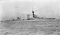 Az Orion osztályú HMS Conqueror brit csatahajó 1917 júniusában.