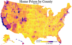 Home prices by county (2021):   <$100,000;   $200,000;   $300,000;   $400,000;   $500,000;   $600,000;   $700,000+.
