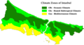 柯本-盖格气候分类法下的伊斯坦布尔气候图。