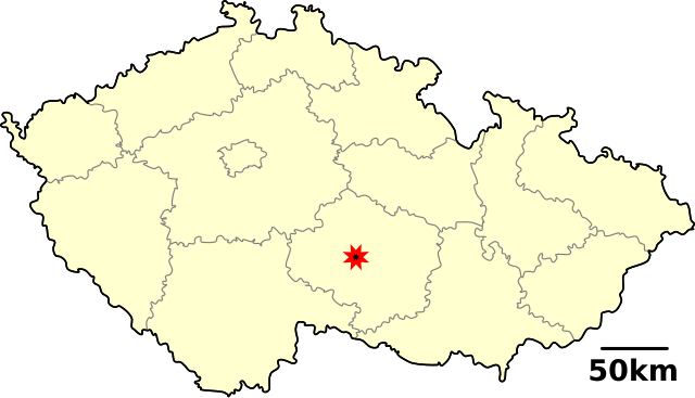 イフラヴァの位置の位置図