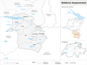 Karte von Wahlkreis Sarganserland