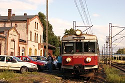 Wycieczka przed stacją w Dąbrówce Małej