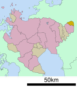 Location of Kiyama in Saga Prefecture