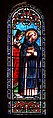 Un des vitraux de l'église abbatiale de l'abbaye de Cadouin.