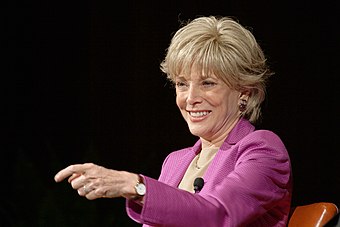 Leslie Stahl  - 2024 Regular blond hair & chic hair style.
