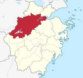 Poziția localității Hangzhou