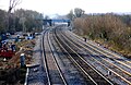 Looking up the railway line to Walton Well Road Bridge.