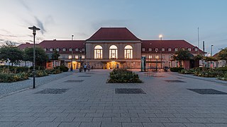 Bahnhof Weimar am Abend