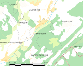 Mapa obce Montbenoît
