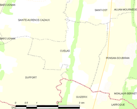 Mapa obce Cuélas