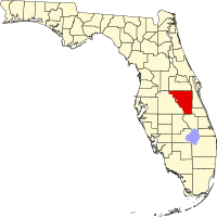 Locatie van Osceola County in Florida