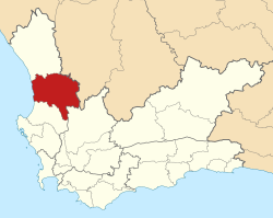 La Cederberg Loka Municipo situas sur la Okcidenta marbordo de Sudafriko, en la Okcidenta Kablando norde de Kab-urbo.