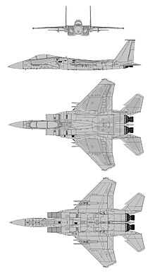 Schematic diagram of F-15 McDonnell Douglas F-15 Eagle schematic.jpg