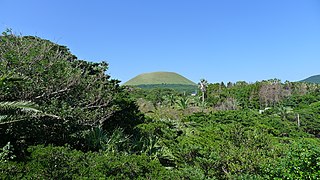 Blick auf den Oni-dake auf Fukue-jima