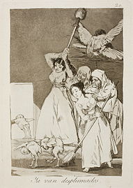 Capricho No. 20: Ya van desplumados (Se ne vanno spennati)