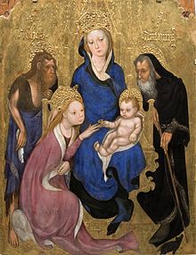 The Mystic Marriage of St Catherine, St John the Baptist, St Antony Abbot Mystic m.jpg