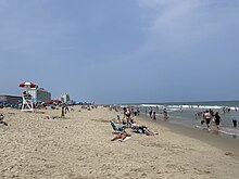 Ocean City beach at 25th Street Ocean City MD beach looking north at 25th Street.jpeg