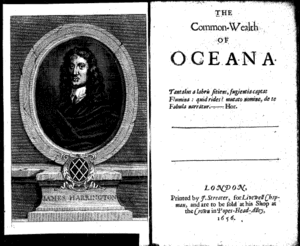 English: Title page of The Commonwealth of Oceana.