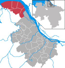 Kaart van Samtgemeinde Nordkehdingen