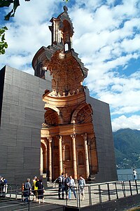 Maquette de l'église Saint-Charles-des-Quatre-Fontaines à Lugano par Mario Botta.