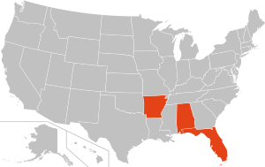 Карта штатов, которые вводят обязательное приостановление действия водительских прав за преступления, связанные с наркотиками