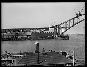 Kaikai (near) at Lavender Bay showing her added flying bridge