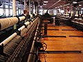 ヘルムショア（英語版）の織物工場博物館にある自動ミュール