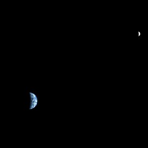 Earth and Moon from Mars Reconnaissance Orbite...