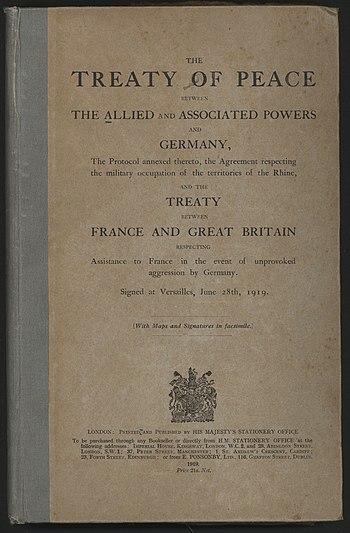 The Versailles Treaty that established the Int...