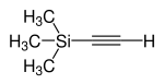 Strukturformel von Trimethylsilylacetylen