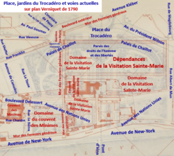 Trocadéro auf dem Plan von Verniquet (1790)